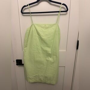 Zara Light Green Strappy Dress with Built In Shorts